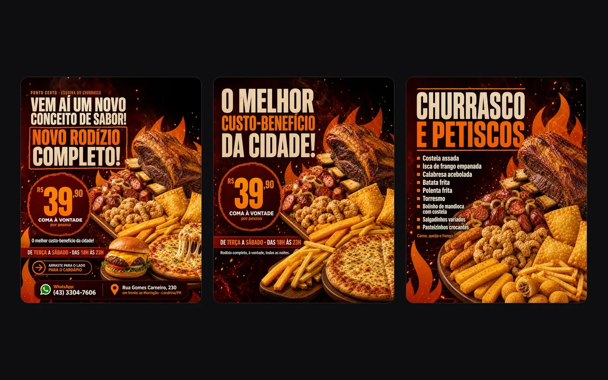 Site, aplicativo e feed na mesma gramática. Ponto Certo, Apps