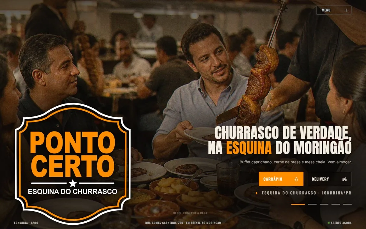 Site, aplicativo e feed na mesma gramática. Ponto Certo, Apps